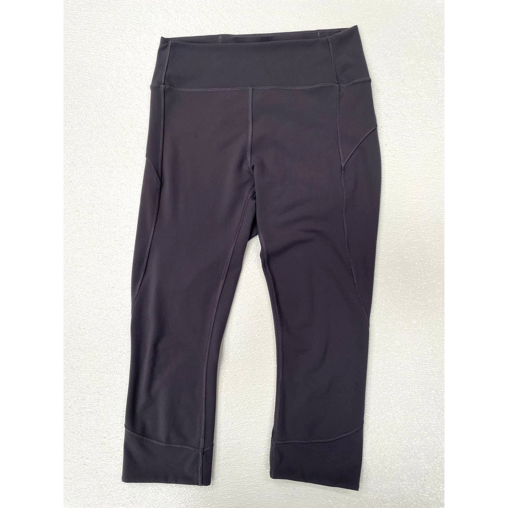 Lululemon In Movement Crop Everlux 19" Deep Coal Sz 8 High Rise - Picture 2 of 4